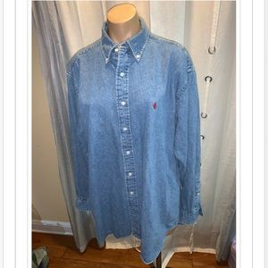 Vintage Ralph Lauren Heavy Denim Button Shirt